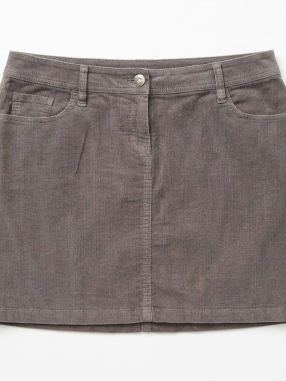 New York & Company Grey Corduroy Skirt Women’s 6 Summer Business Casual